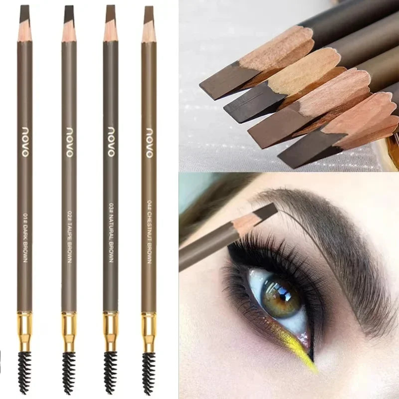 Waterproof Flat Head Eyebrow Pencil – White & Black | Qme Eyebrow Pencil Qme