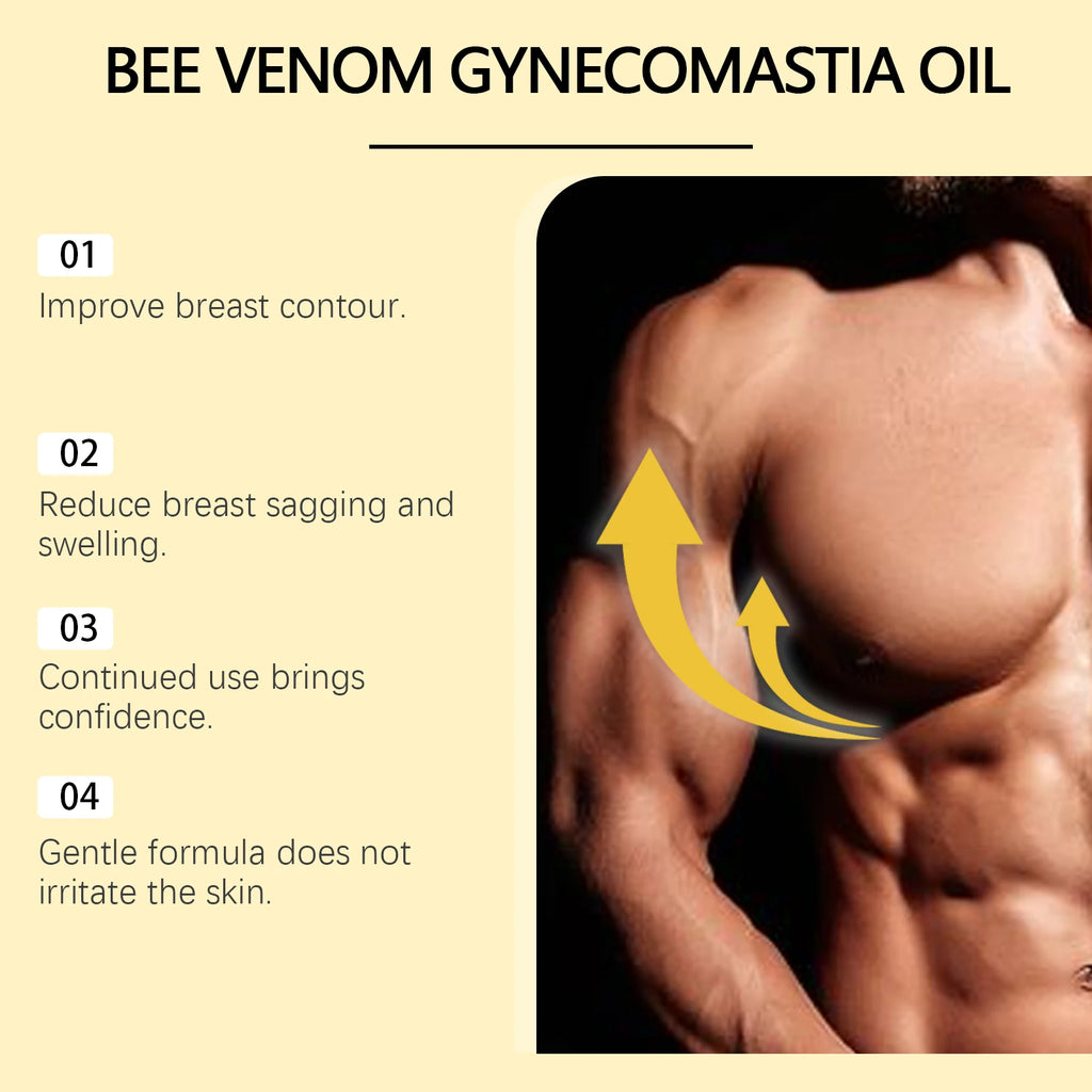 Houkea Bee Venom Men's Chest Firming & Contouring Oil 30ml Chest Firming Oil Qst
