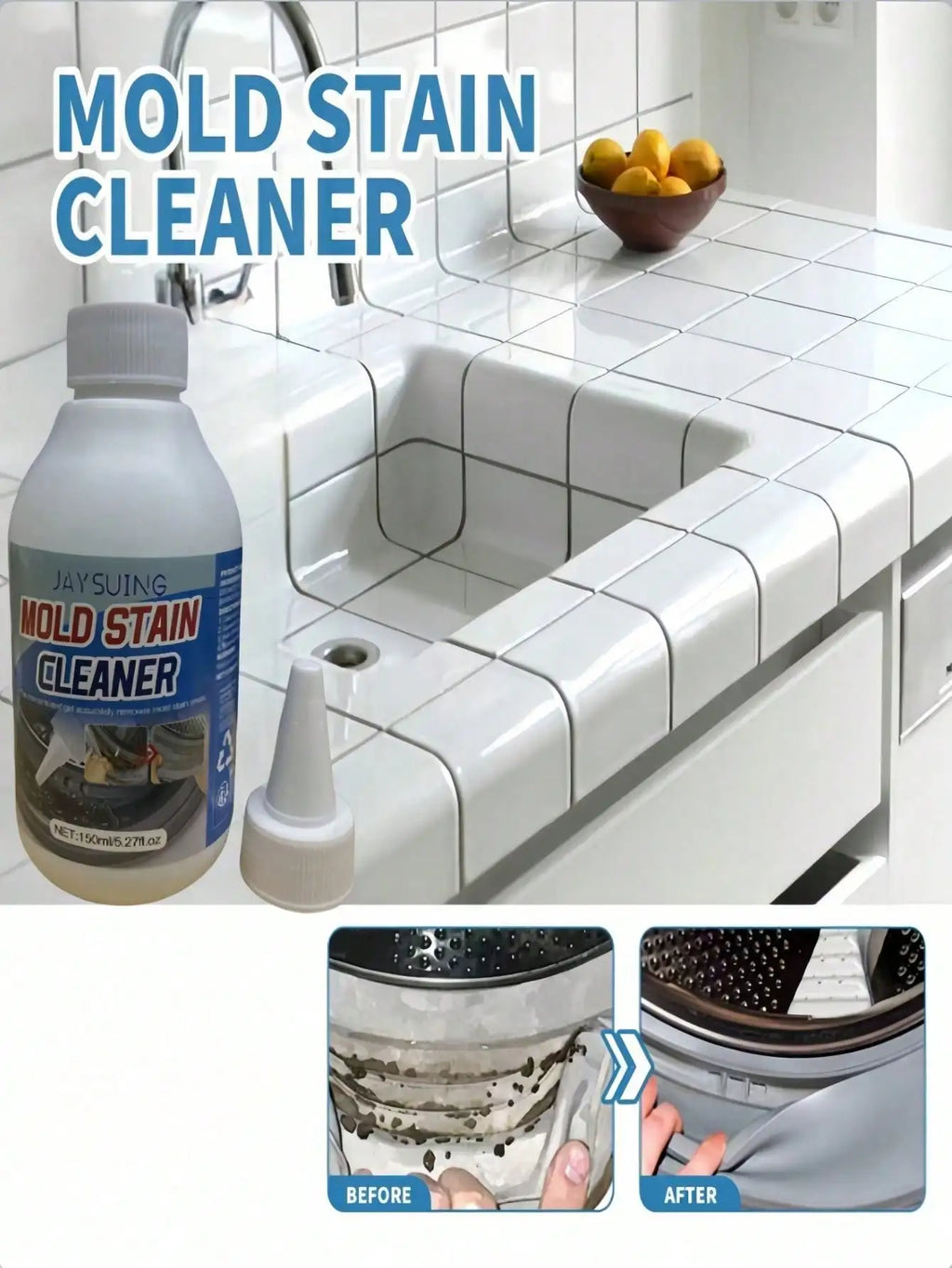 Mold Removal Gel Cleaner – Washing Machine Gasket & Fridge Anti-Mold Cleaning Gel Qme