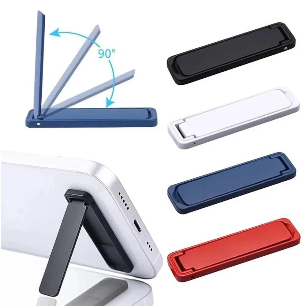 Ultra Thin Metal Folding Phone Holder Mini Back Sticker Stand Phone Stand Qme