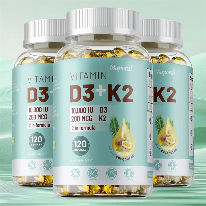 Vitamin D3 & K2 Supplement – Bone, Heart & Immune Support Vitamin Supplement Qst