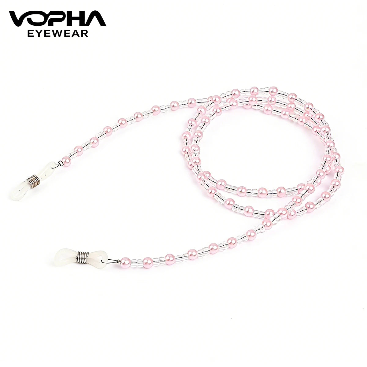 Pink Pearl Beaded Glasses Chain & Mask Lanyard for Women Eyewear Chain Lanyard Qst