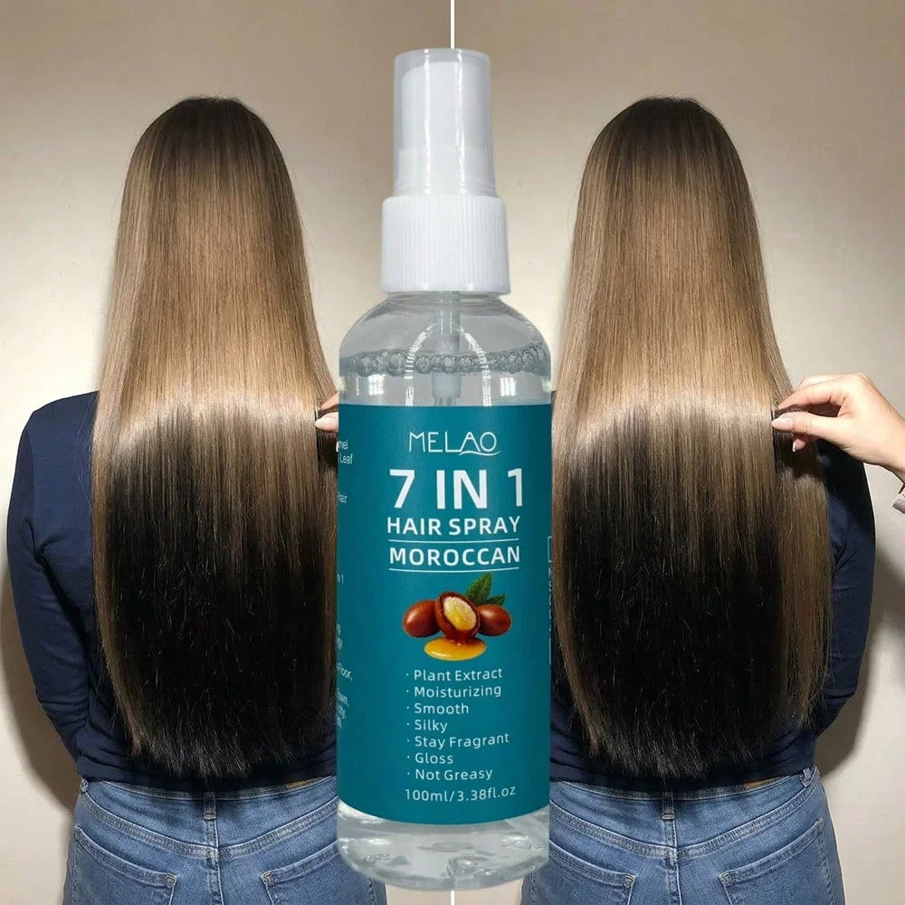 MELAO Moroccan Hair Spray – Moisturizing, Silky & Glossy Hair Styling Spray Qme