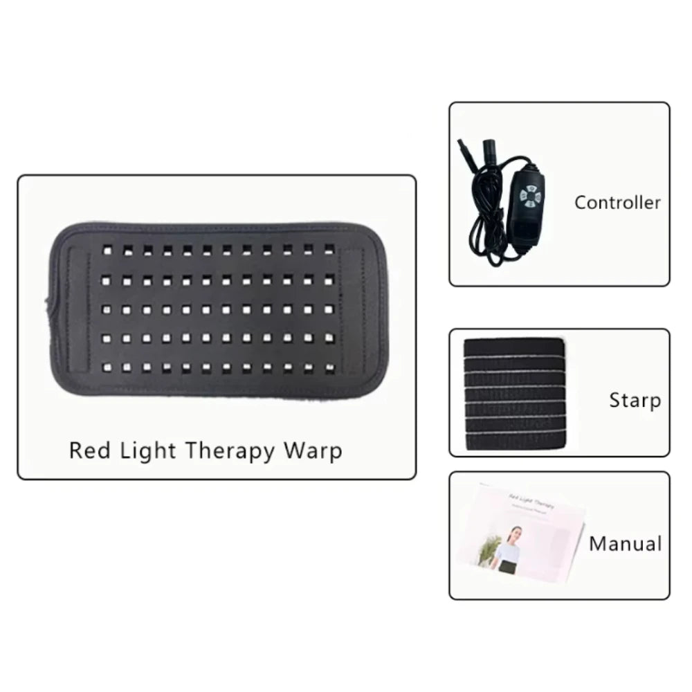 Red Light Therapy Belt 660nm 850nm – Wearable LED Wrap Pad Light Therapy Belt Qst LED Therapy Pad