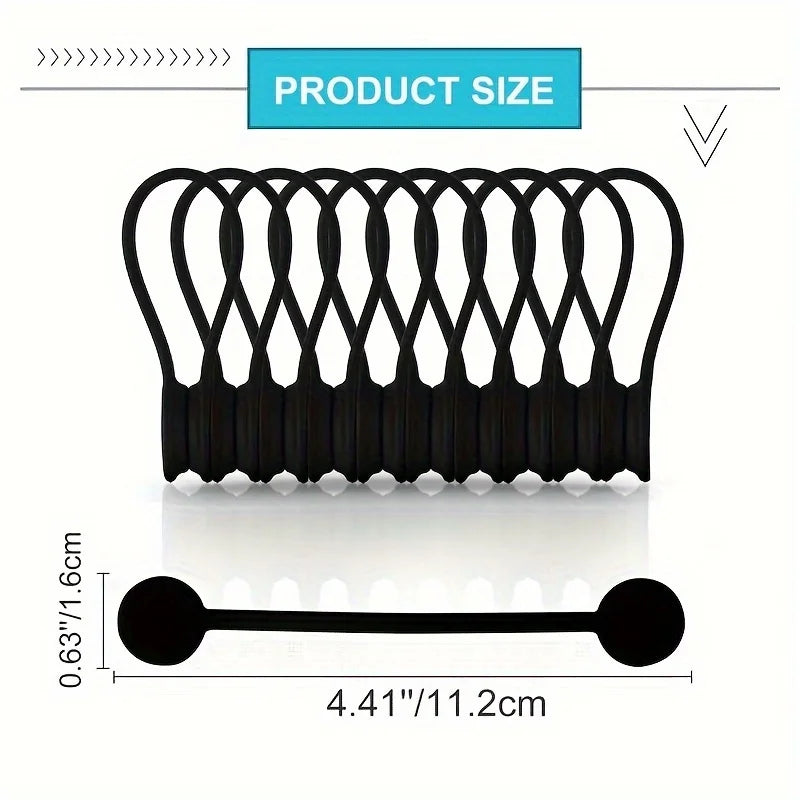 Magnetic Silicone Cable Clips | Reusable Cable Organizer Ties Cable Organizer Clips Qme
