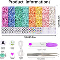 3860pcs Flat Clay Beads Bracelet Making Kit | DIY Friendship Bracelet Making Kit Qme 3860PCS