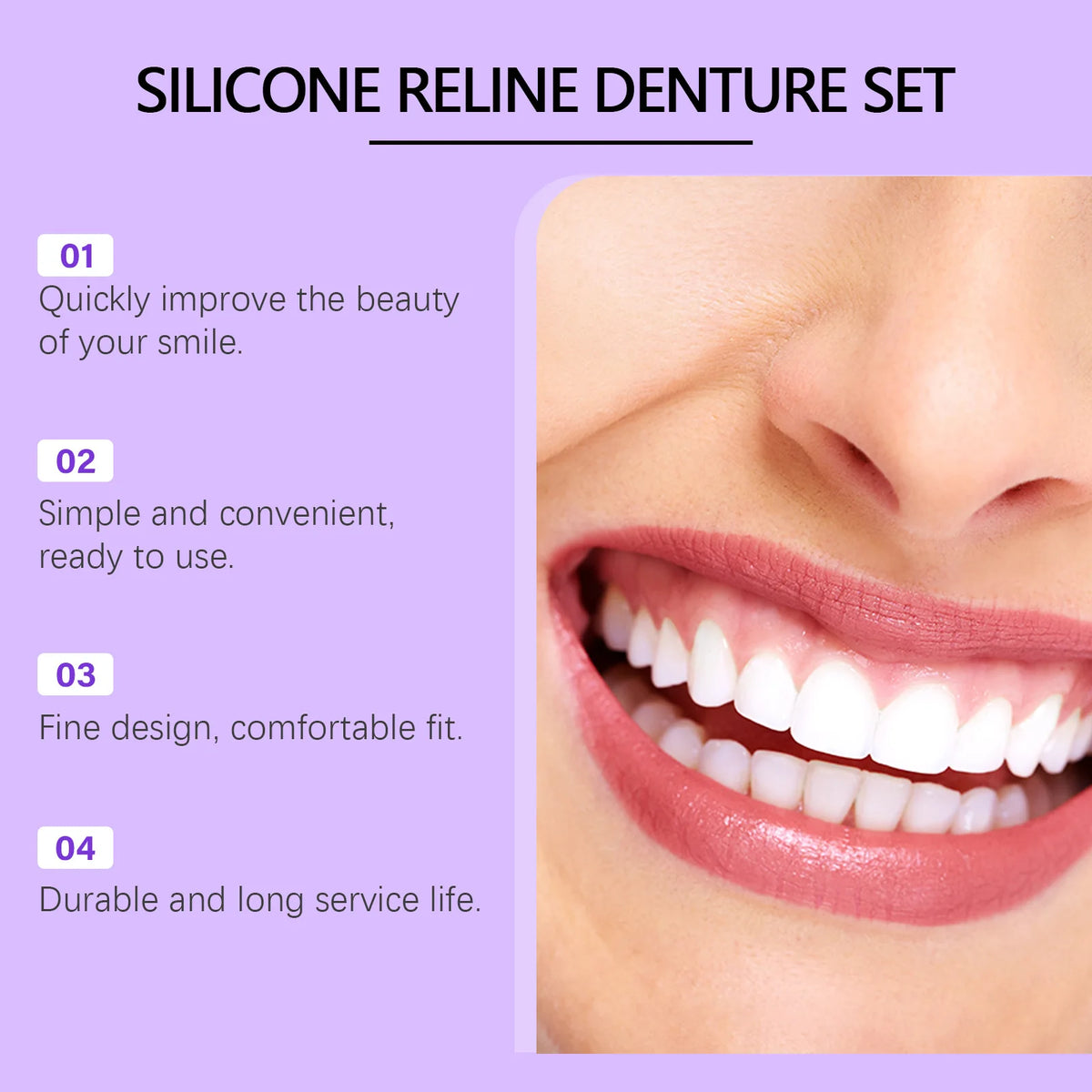 Silicone Temporary False Teeth Cosmetic Dental Kit | Perfect Smile Cosmetic Dental Kit Qst