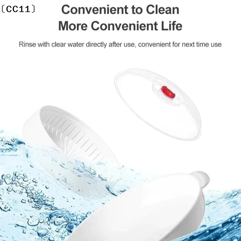 Microwave Food Steamer Heat-Resistant Plastic Steaming Tray Set Microwave Steamer Set Qme