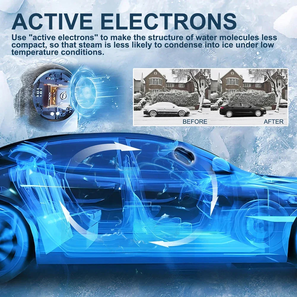 Solar Electromagnetic Windshield Defroster & Snow Removal Device Windshield Defroster Qme