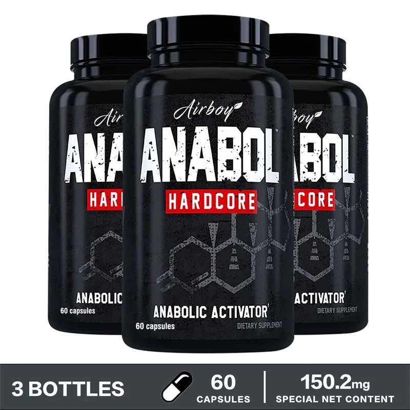 Anabol Hardcore – Muscle Growth & Strength Support Capsules Muscle Growth Supplement Qst 60 Capsule-3bottles