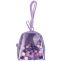 Tamagotchi Paradise Transparent Storage Bag & Lanyard Digital Pet Carry Bag Qme purple