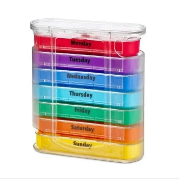 Weekly Pill Organizer 7-Day 2x Daily – 14 Compartment Travel Case Pill Organizer Case Qst 28 grids