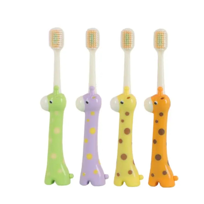 2-Pack Giraffe Kids Toothbrush – Soft Bristles, Ages 3–12 Kids Toothbrush Qst