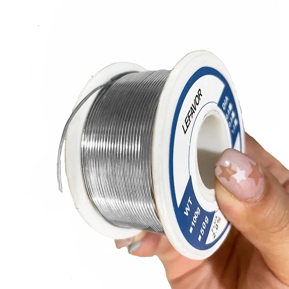Rosin Core Solder Wire No-Clean Flux Tin Roll – 6 Sizes Solder Wire Qme