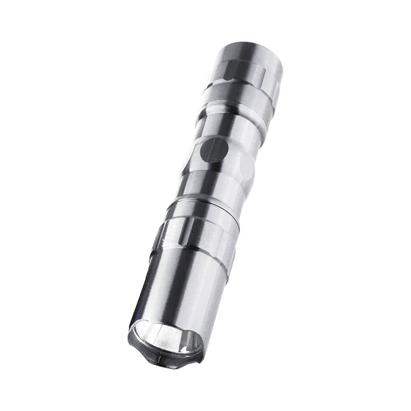 3W LED Mini Flashlight – Portable Aluminum Alloy Torch LED Flashlight Qme silvery