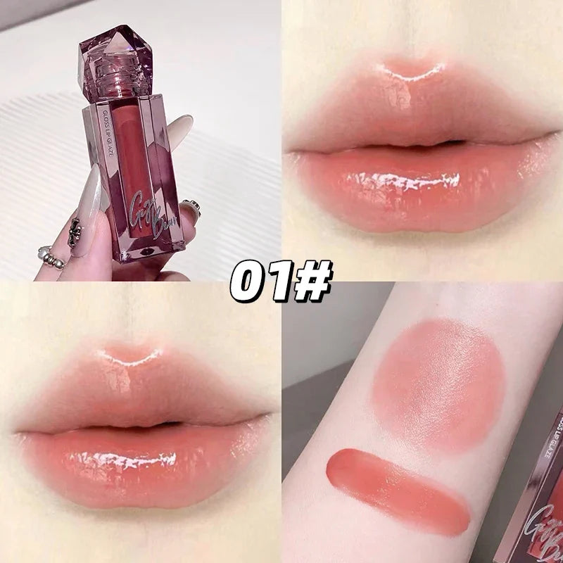Gege Bear Mirror Lip Glaze – Shimmering Watery Gloss 6 Shades Shimmer Lip Gloss Qme GX1319-1
