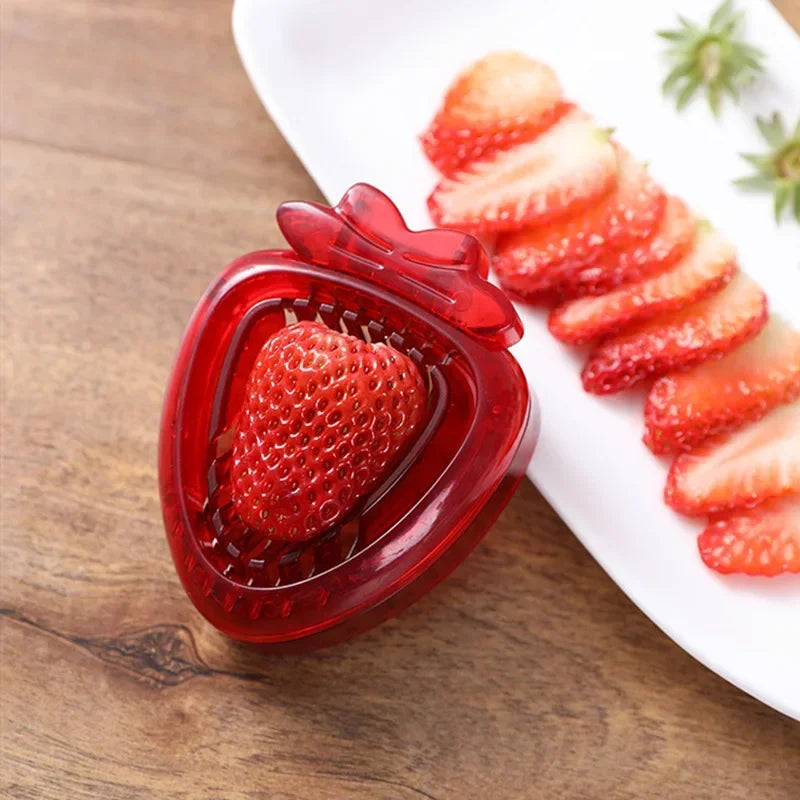 Strawberry Slicer, Kiwi Cutter & Fruit Stem Remover Tool Fruit Prep Tool Qme