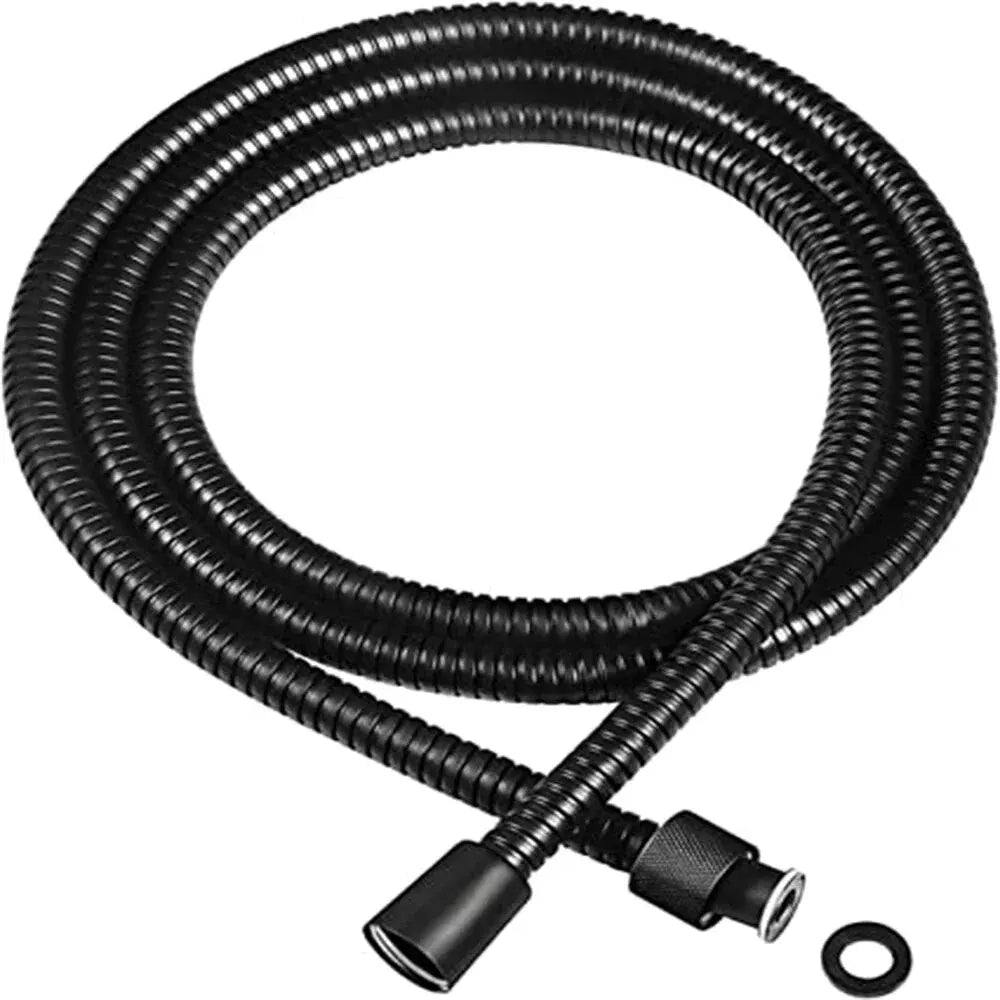 1.5M Black PVC Flexible Shower Hose – Bathroom Extension Flexible Shower Hose Qme 150cm
