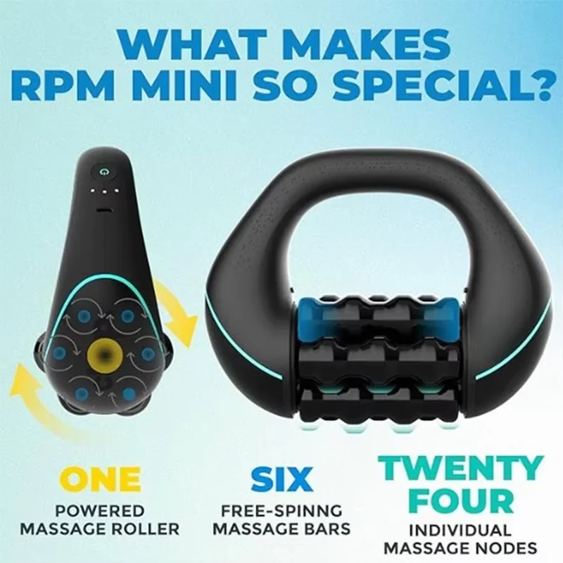 Vilnason Mini Rolling Percussive Massager – 3-Speed Rechargeable Percussive Massager Qst
