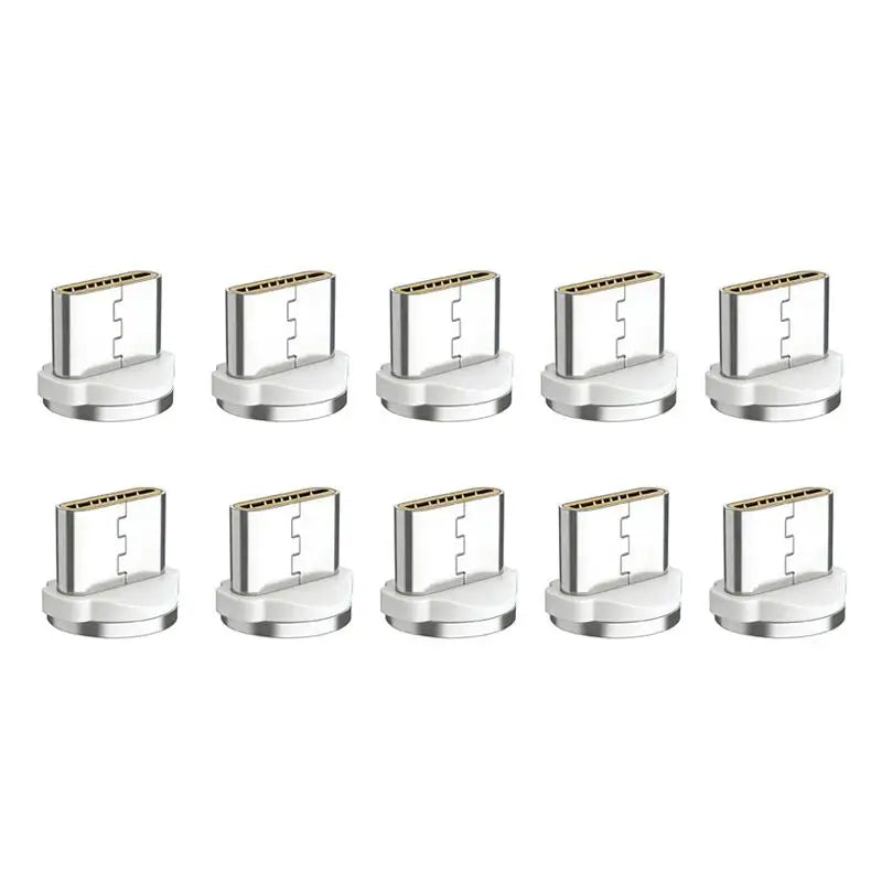 USB-C Magnetic Charging Head 2.4A Fast Charge & Data Transfer Magnetic USB-C Connector Qme White