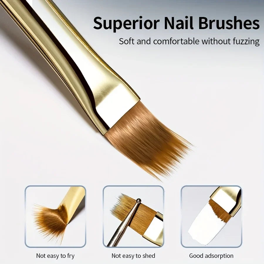 Elastic Gradient Nail Brush – Soft Bristles for Ombre Art Nail Art Brush Qme