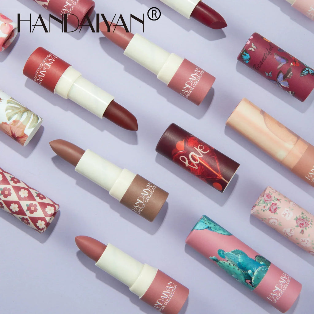 8-Color Matte Velvet Long-Lasting Lipstick | Paper Tube Matte Lipstick Qme