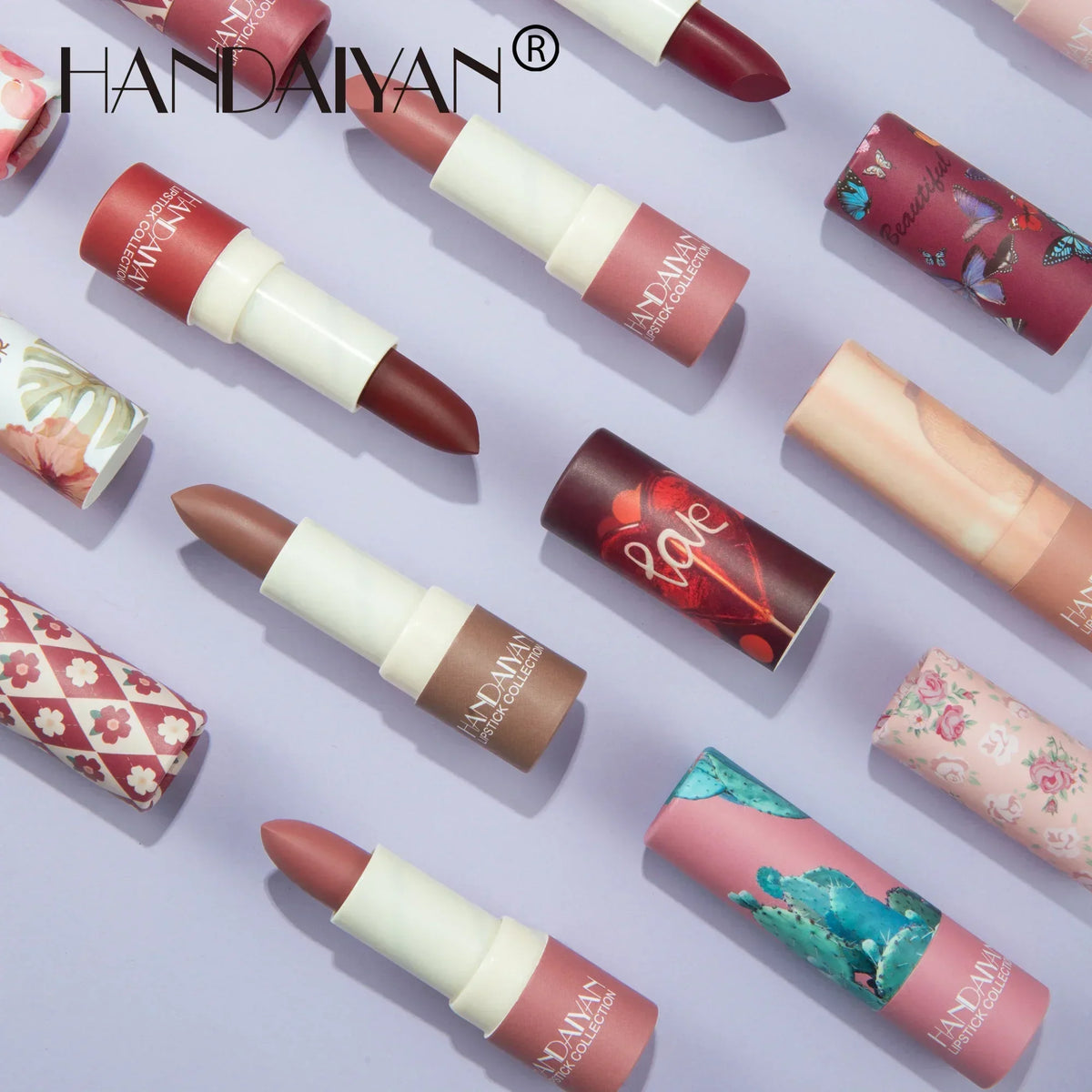 8-Color Matte Velvet Long-Lasting Lipstick | Paper Tube Matte Lipstick Qme