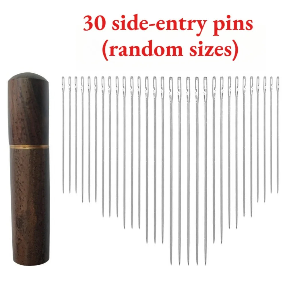 Self-Threading Sewing Needles Set of 12 – Stainless Steel Sewing Needles Qme