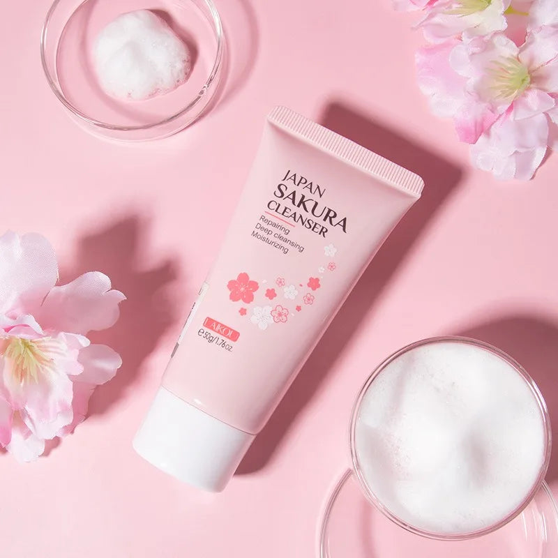 LAIKOU Sakura Cherry Blossom Facial Cleanser – 50g Facial Cleanser Qst