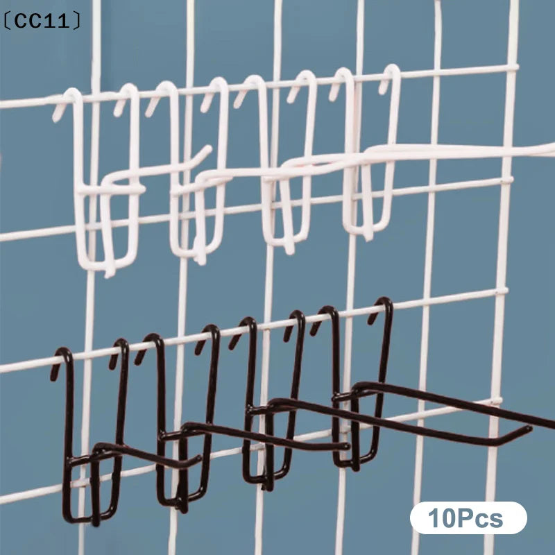 Iron Wire Mesh Panel Hooks – Multi-Size Grid Hanging Hooks Wire Mesh Hooks Qme