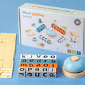 Wood Spelling Blocks Flash Card Letter Matching Game for Kids Educational Learning Toy Qme set