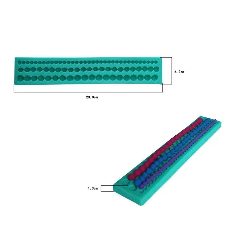 Silicone Pearl Strip Mold for Fondant & Chocolate Cake Decor Silicone Baking Mold Qme