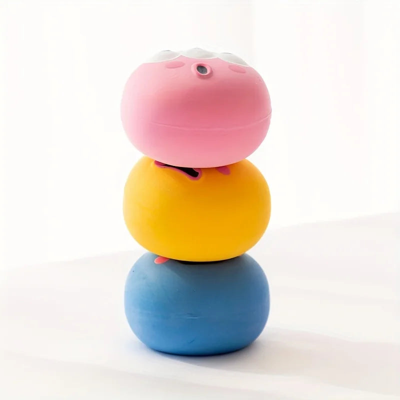 Cartoon Big Eye Ball Dog Toy – Durable Rubber Squeaky Ball Squeaky Dog Toy Qme