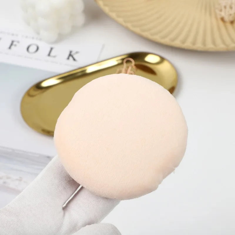 Qme Professional Round Powder Foundation Puff – 10 Pcs Set Makeup Powder Puff Qme