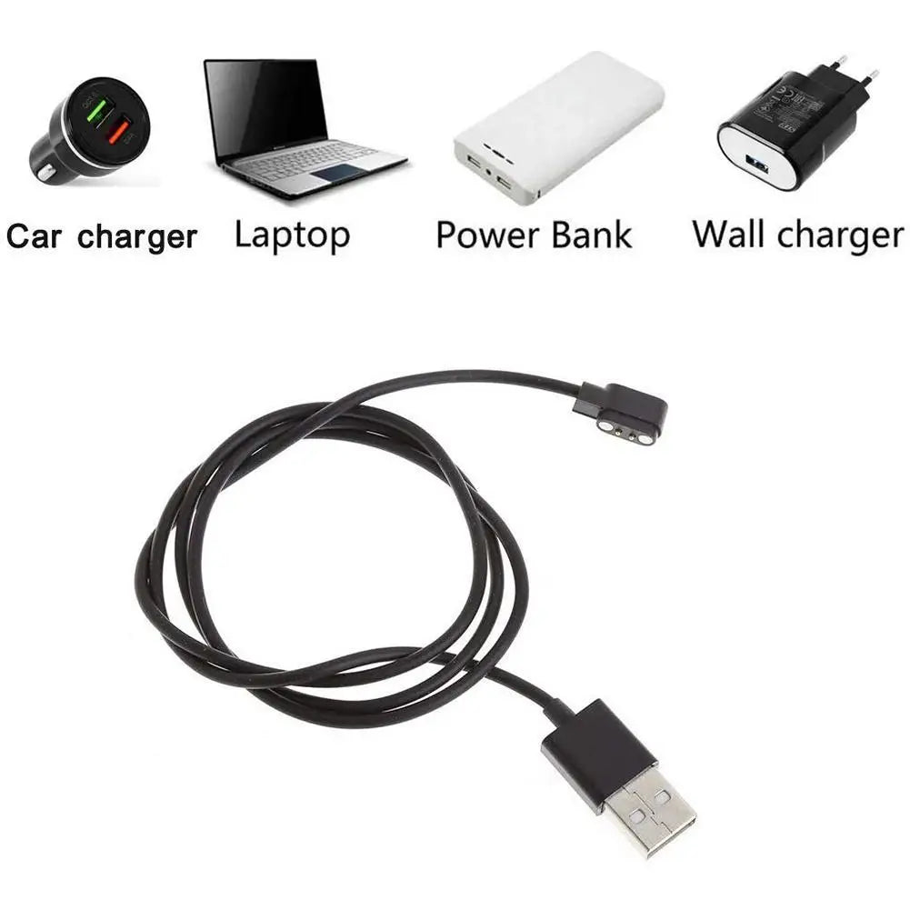 USB Magnetic Smart Watch Charger 2-Pin for Miband Wristband Smart Watch Charger Qme