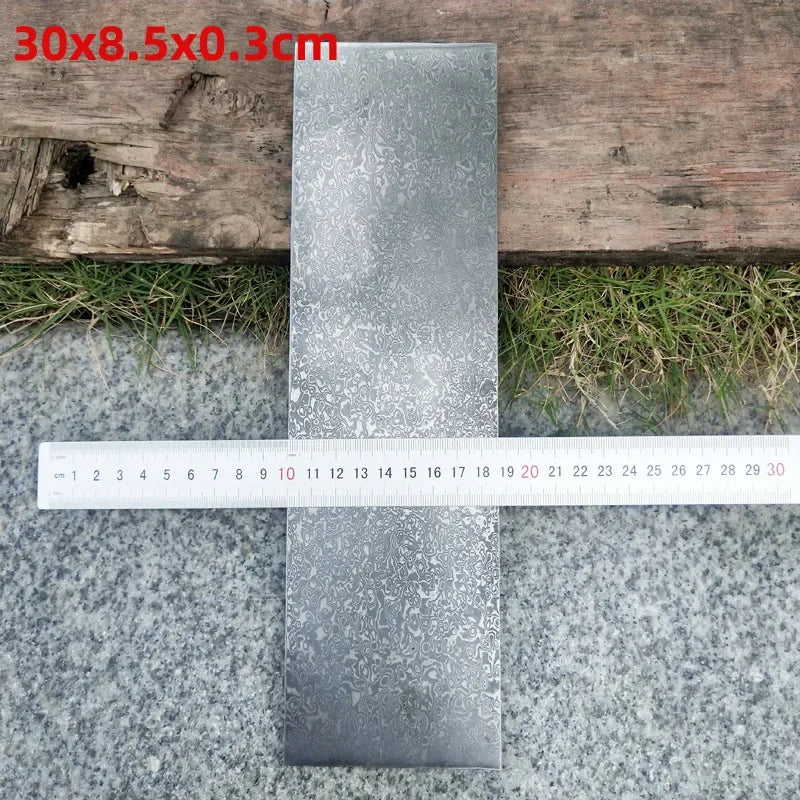 Damascus VG10 Core Blade Blank 30cm – DIY Knife Making Knife Blade Blank Qst