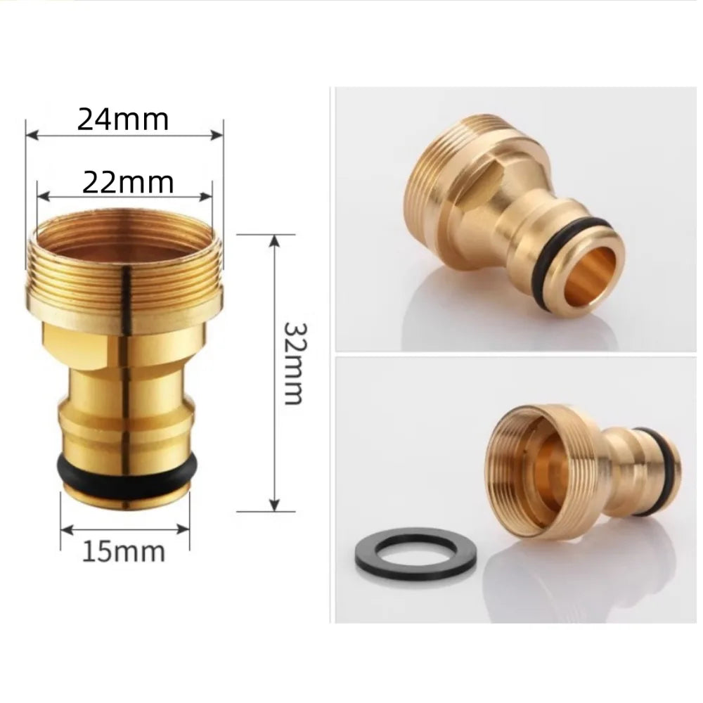 Universal M22 M24 Kitchen Faucet Adapter – Brass Hose Connector Faucet Hose Adapter Qme