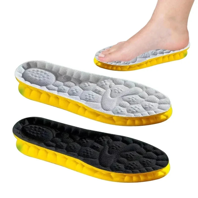 4D Cloud Sports Insoles – Breathable PU Cushion for Men & Women Sports Insoles Qst