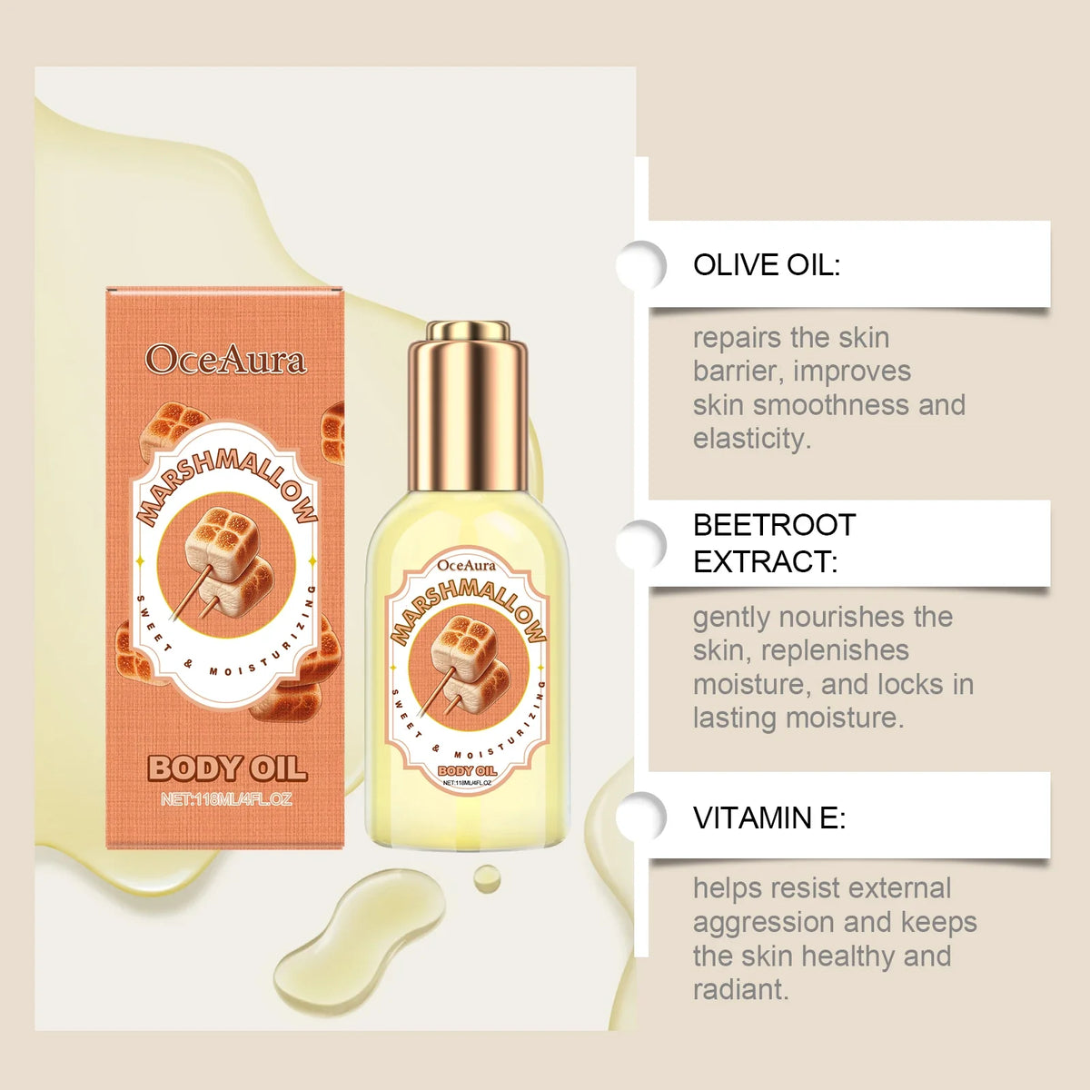 Qme Body Massage Oil – Moisturizing, Relaxing Scented Oil Body Massage Oil Qme