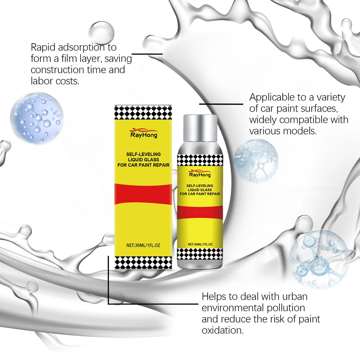 Nano Car Paint Coating & Polish – Scratch Remover 30ml Car Paint Polish Qst