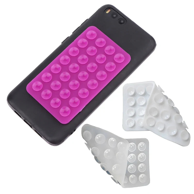 Double-Sided Silicone Suction Pad Phone Fixture – 28 Suckers Phone Suction Mount Qme