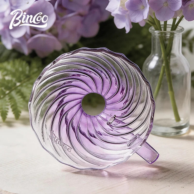 BINCOO Gradient Purple Pour Over Coffee Set – Glass Dripper & Pot Pour Over Coffee Set Qst