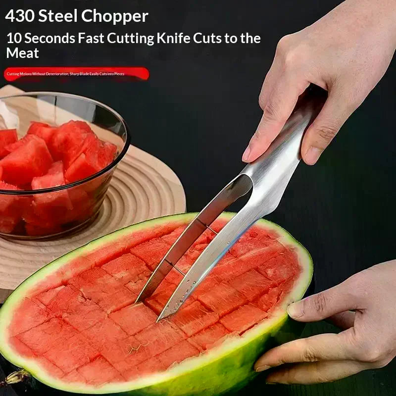Watermelon Slicer & Fruit Cutter – Stainless Steel Multifunctional Fruit Slicer Qme