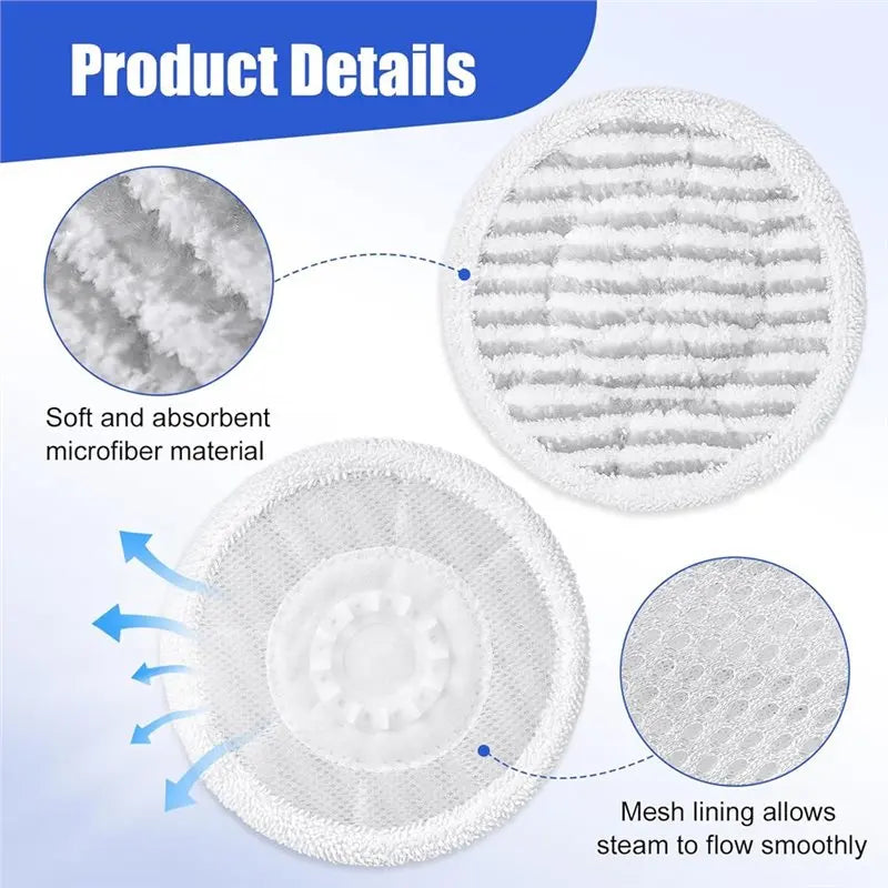 8-Pack Steam Mop Replacement Pads for Shark S7000 S7201 S8001 Steam Mop Pads Qst