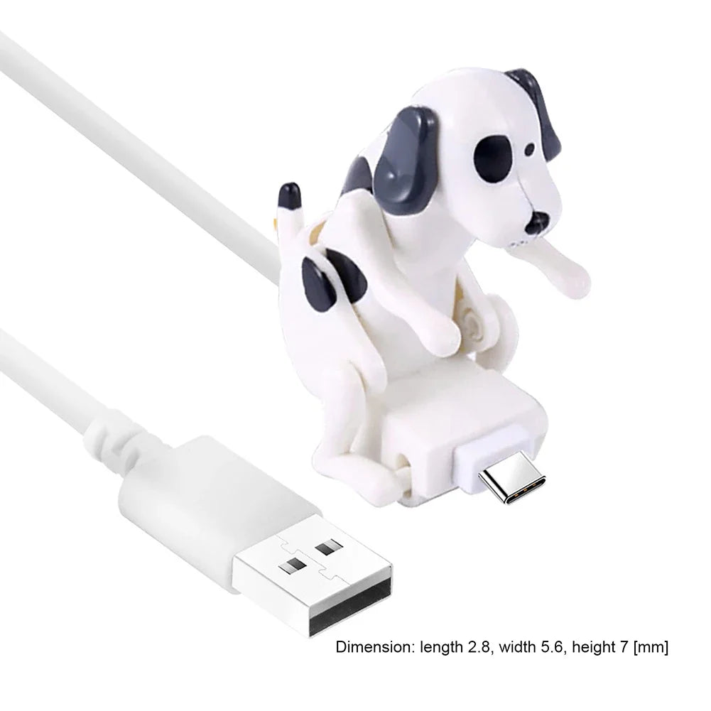 Cute Spotty Dog USB Charging Cable – Fun Puppy Design USB Charging Cable Qme