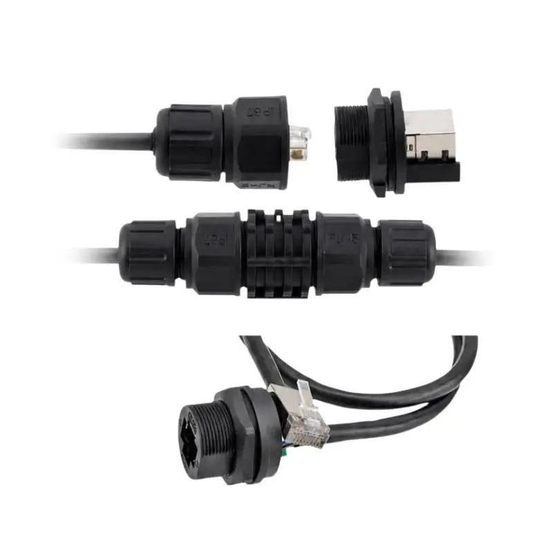 LR20 M20 Waterproof RJ45 Connector 8P8C | Cat6 Ethernet Network Cable Connector Qme