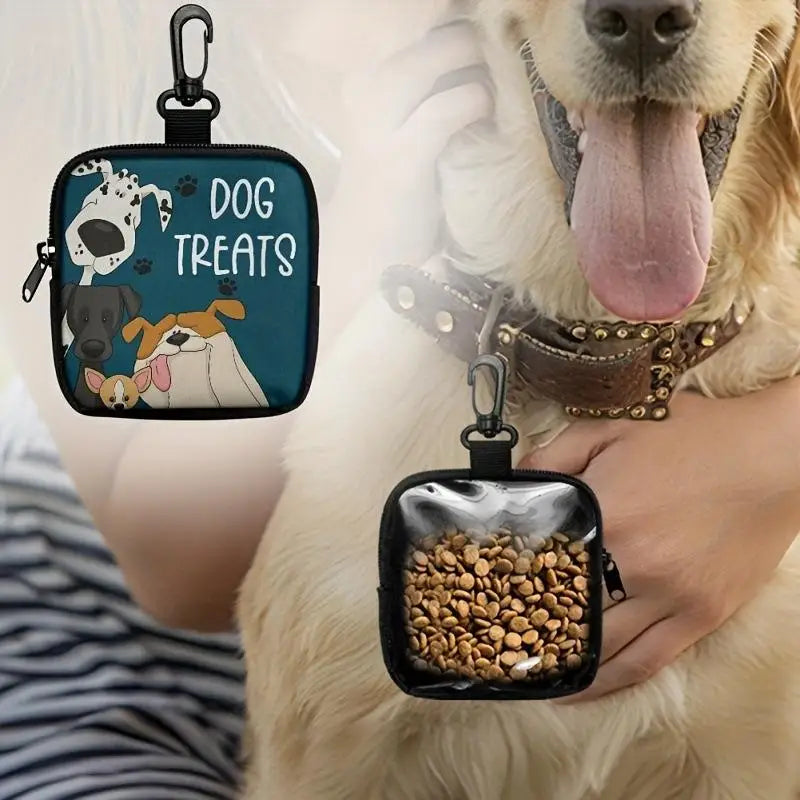 Dog Treat Pouch – Zipper Closure & Transparent Side | Outdoor Dog Treat Pouch Qme