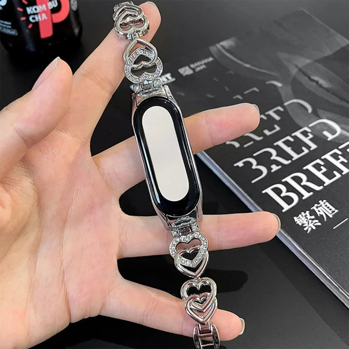 Xiaomi Mi Band 8 7 6 5 4 3 Love Heart Metal Fashion Strap Smartwatch Band Qme S For Miband 7