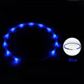 LED USB Rechargeable Dog Collar – Adjustable Safety Light LED Dog Collar Qme Blue M