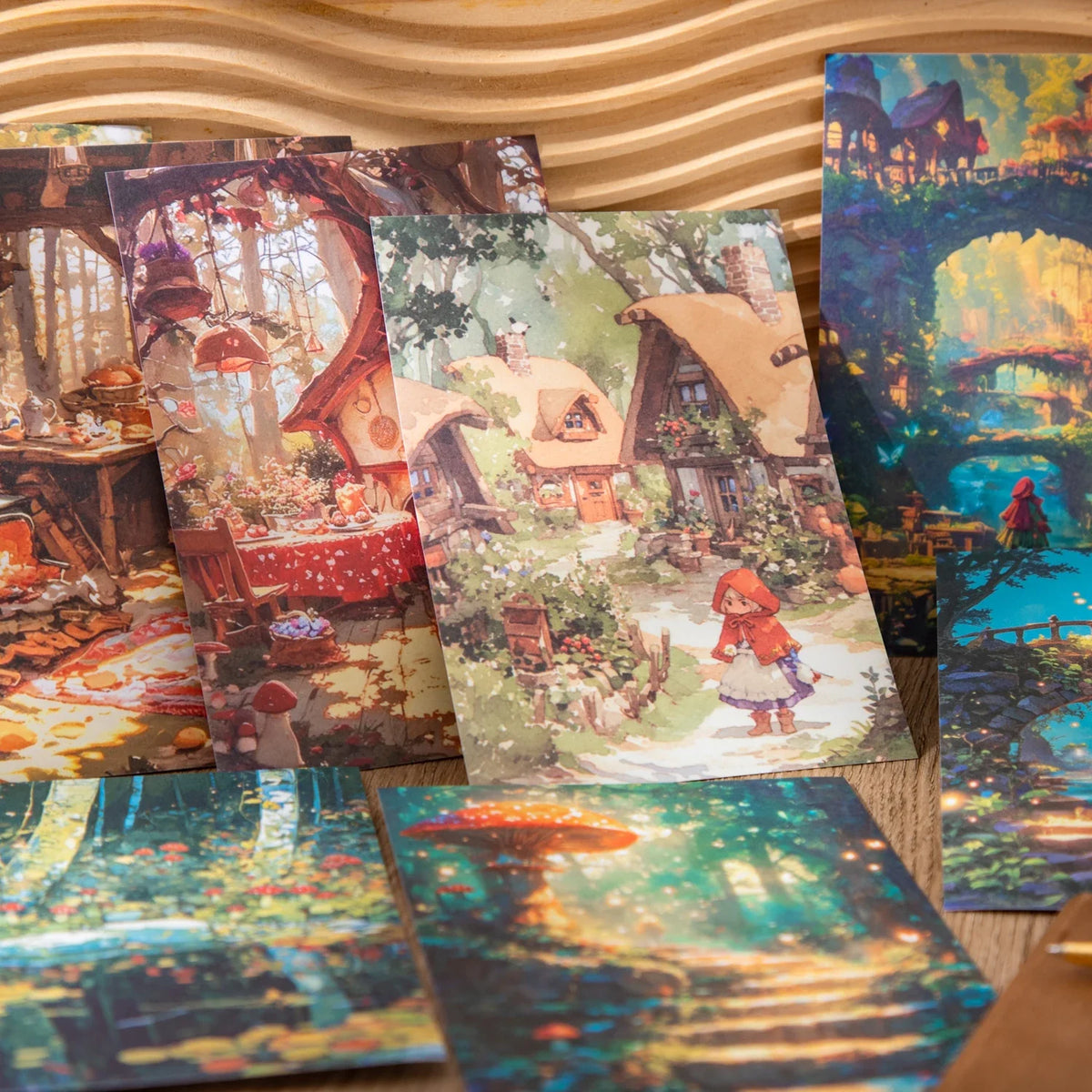 Dreamy Fairy Tale Background Stickers – 10 Sheets DIY Decor Decorative Stickers Qme